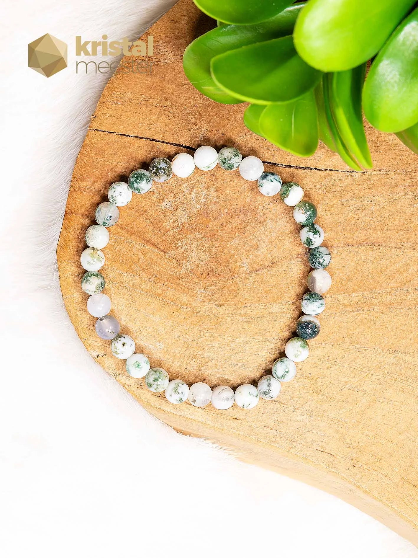 Boomagaat Kogelarmband - 6 mm