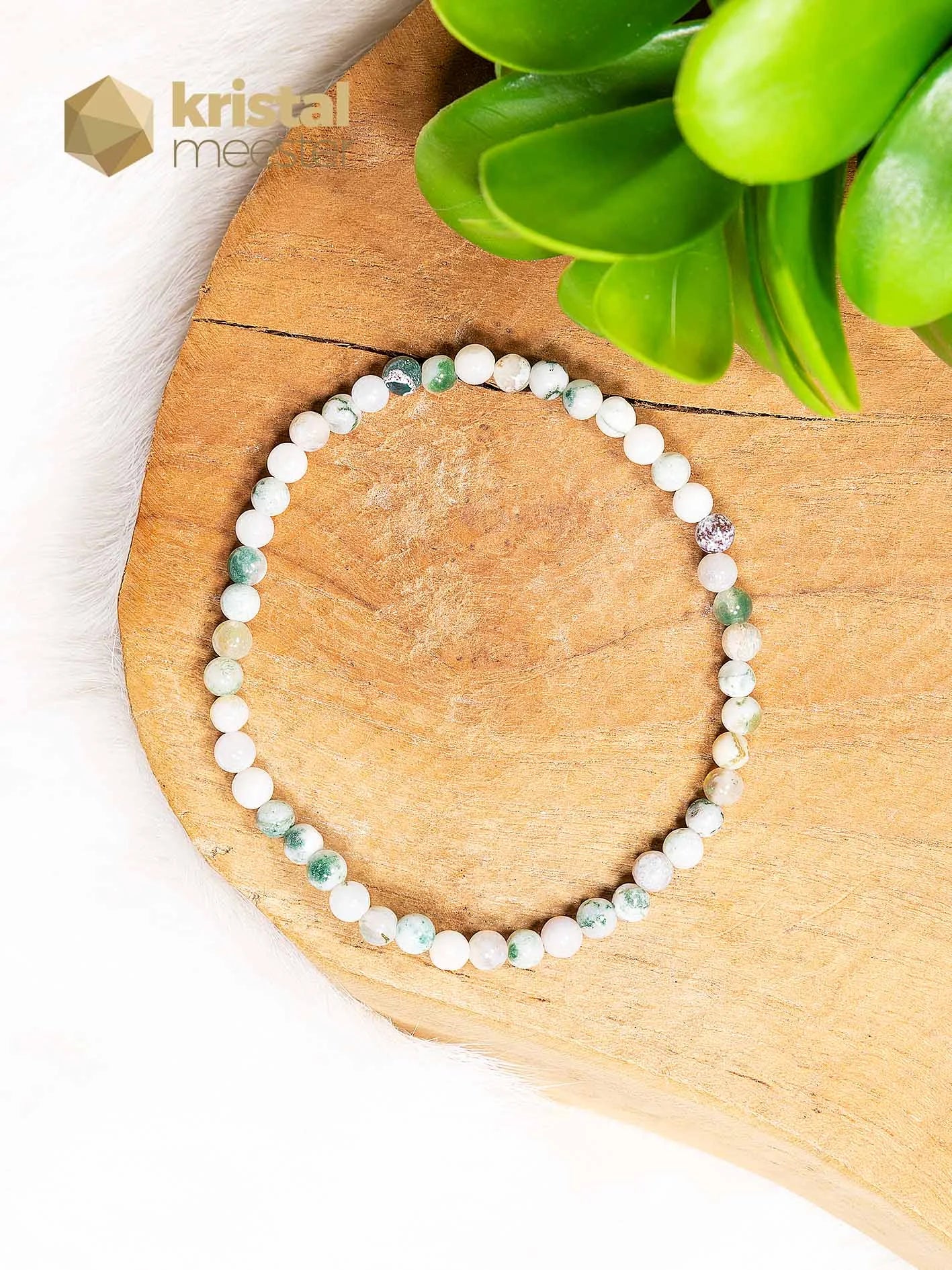 Boomagaat Kogelarmband - 4 mm