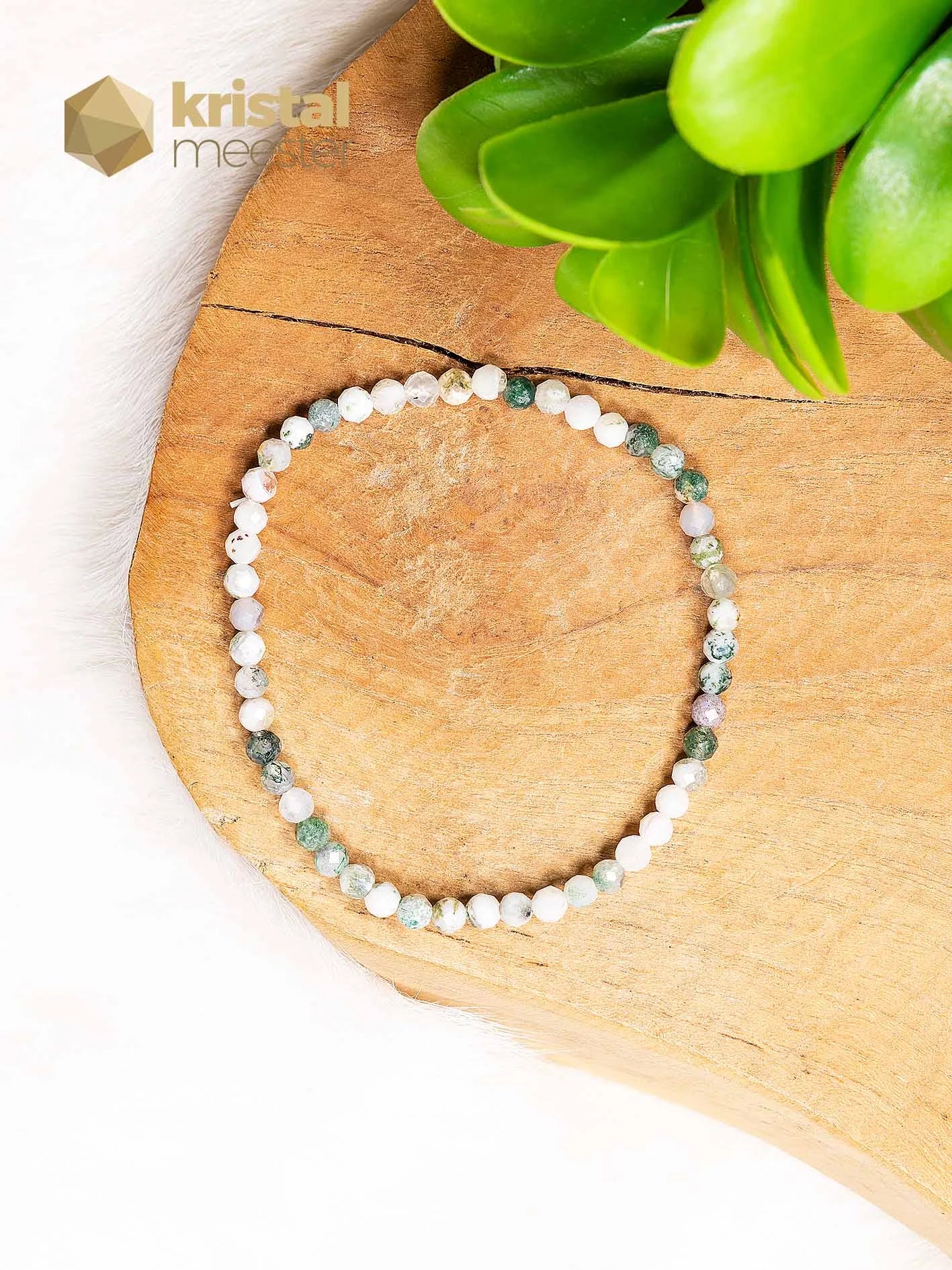 Boomagaat Facet Geslepen Armband - 4 mm