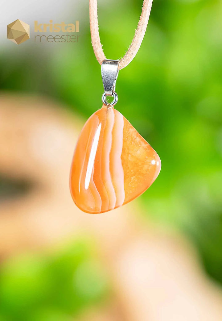Apricot Agate pendant with silver loop - no. 2