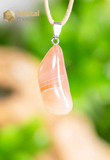 Apricot Agate pendant with silver loop - no. 3