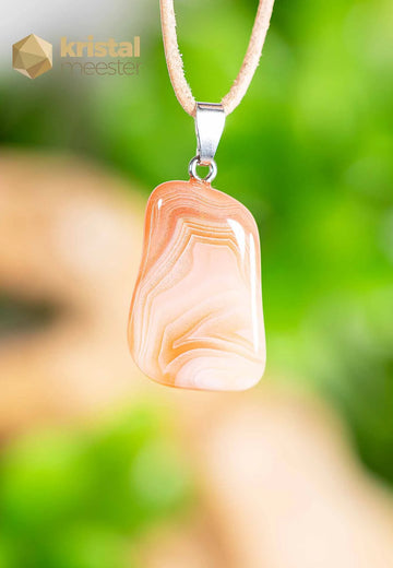 Apricot Agate pendant with silver loop - no. 4