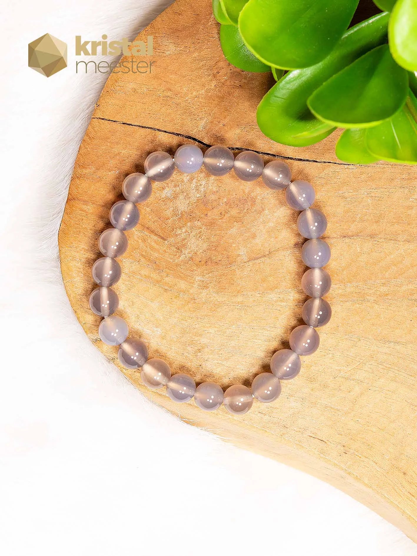 Agate Ball Bracelet - 8 mm