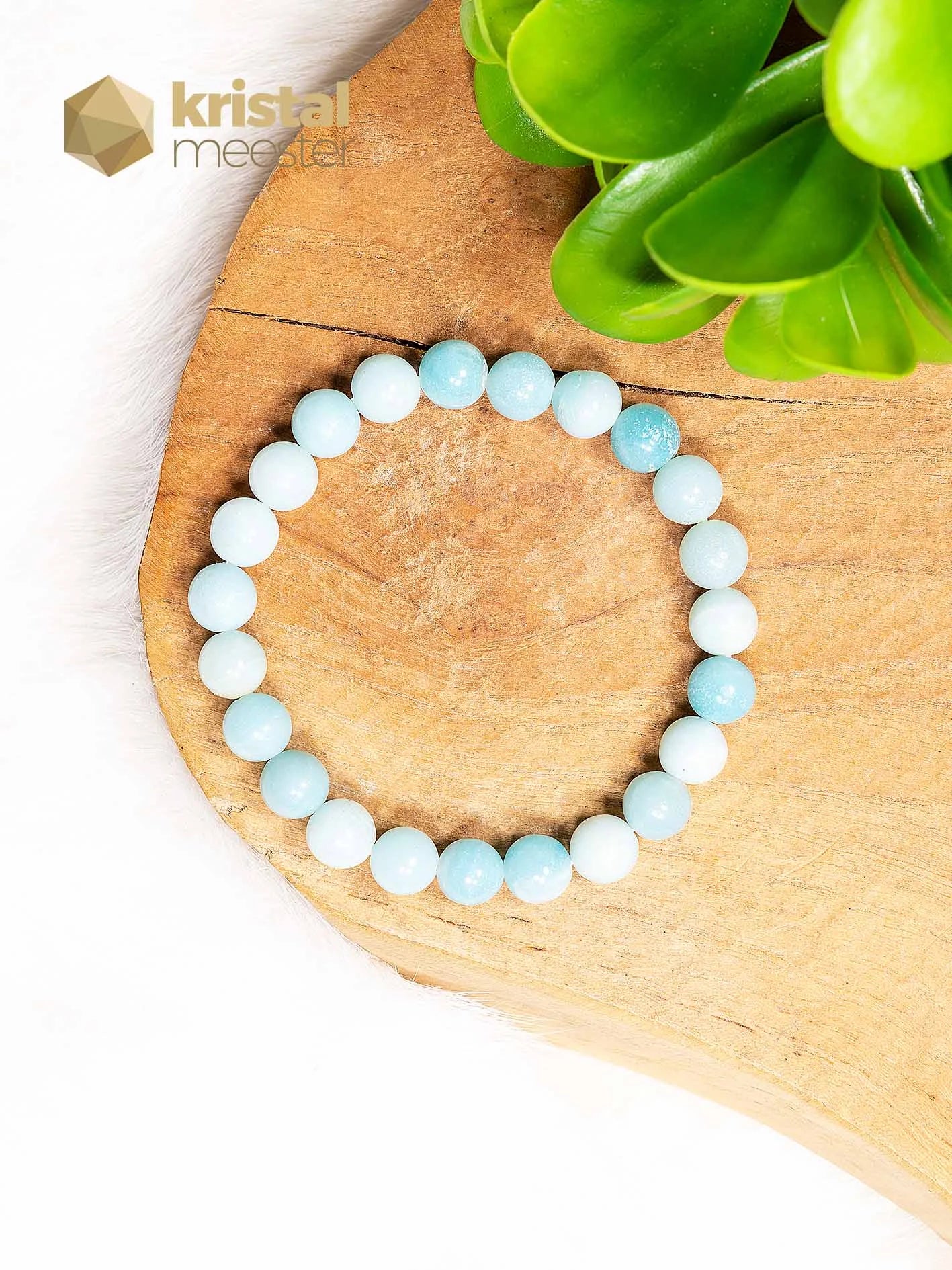 Amazoniet Kogelarmband - 8 mm