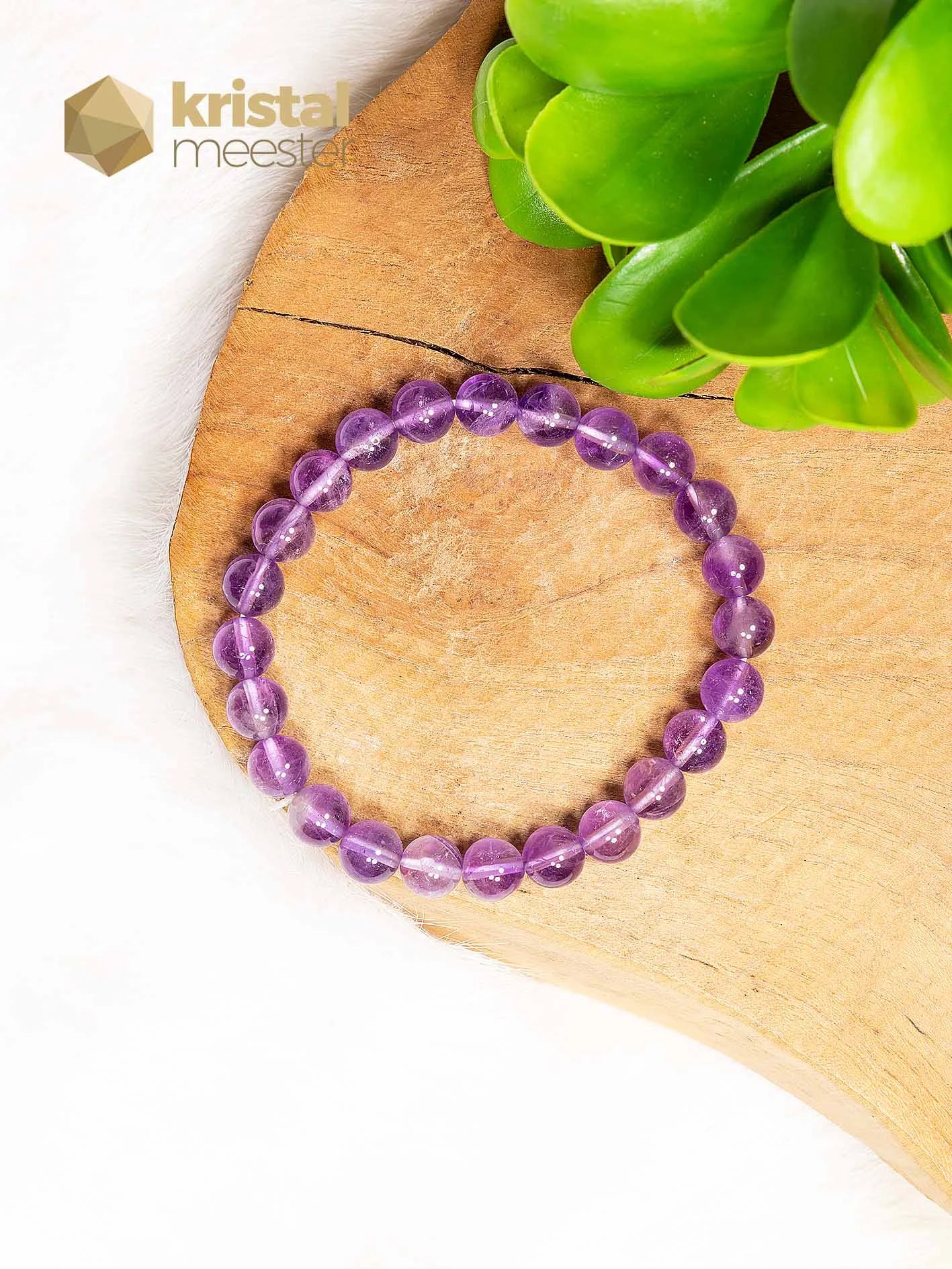 Amethist EX Kogelarmband - 8mm