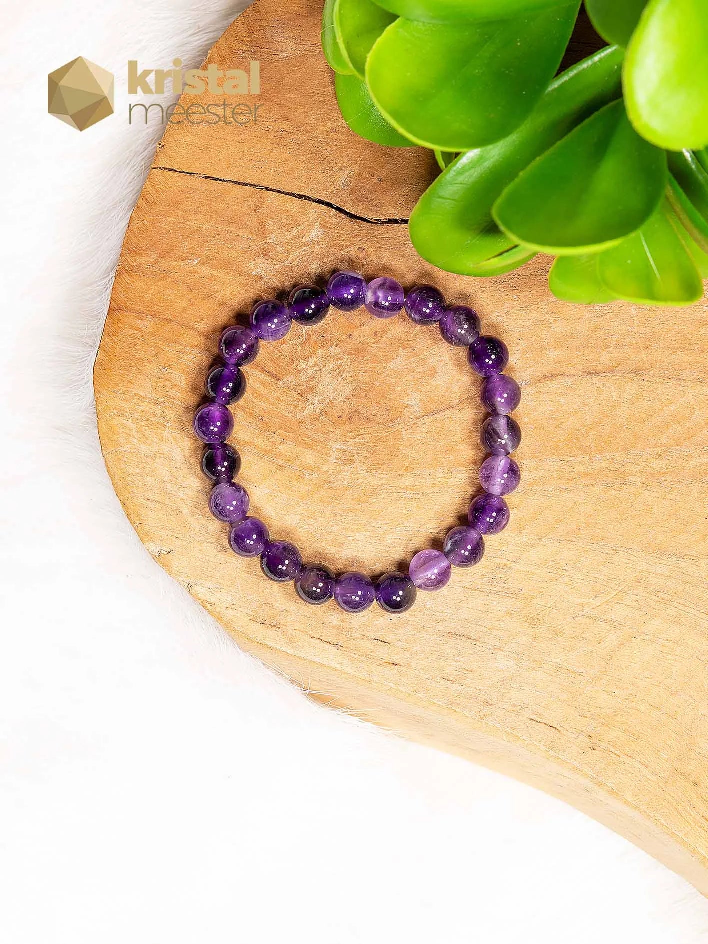 Amethist Kogelarmband - 6 mm - kind