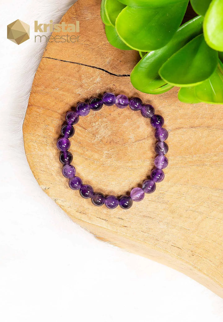 Amethist Kogelarmband - 6 mm - kind