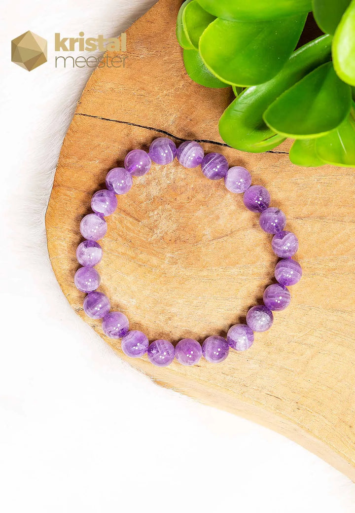 Amethyst Ball Bracelet - 8 mm
