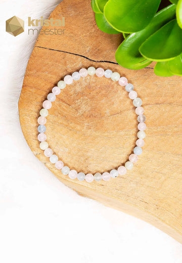 Aquamarine, Beryl Ball Bracelet 3-4 mm