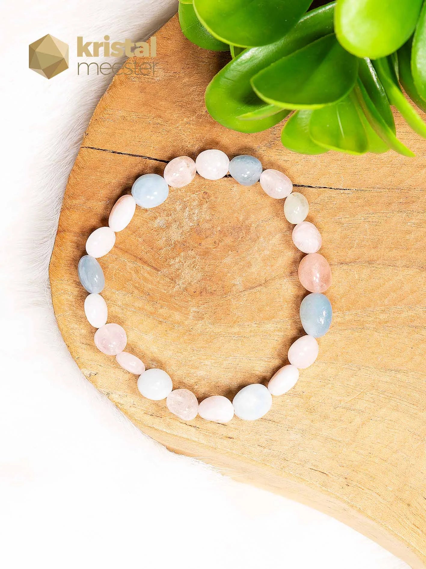 Aquamarine, Beryl and Morganite Nugget Bracelet