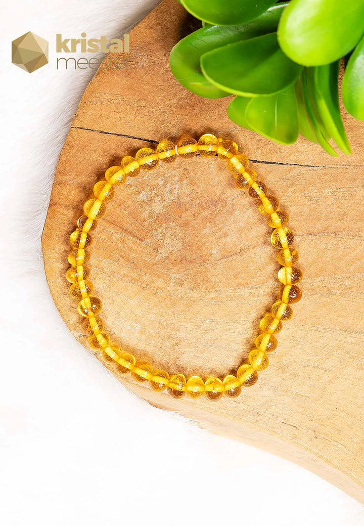 Amber Ball Bracelet Yellow
