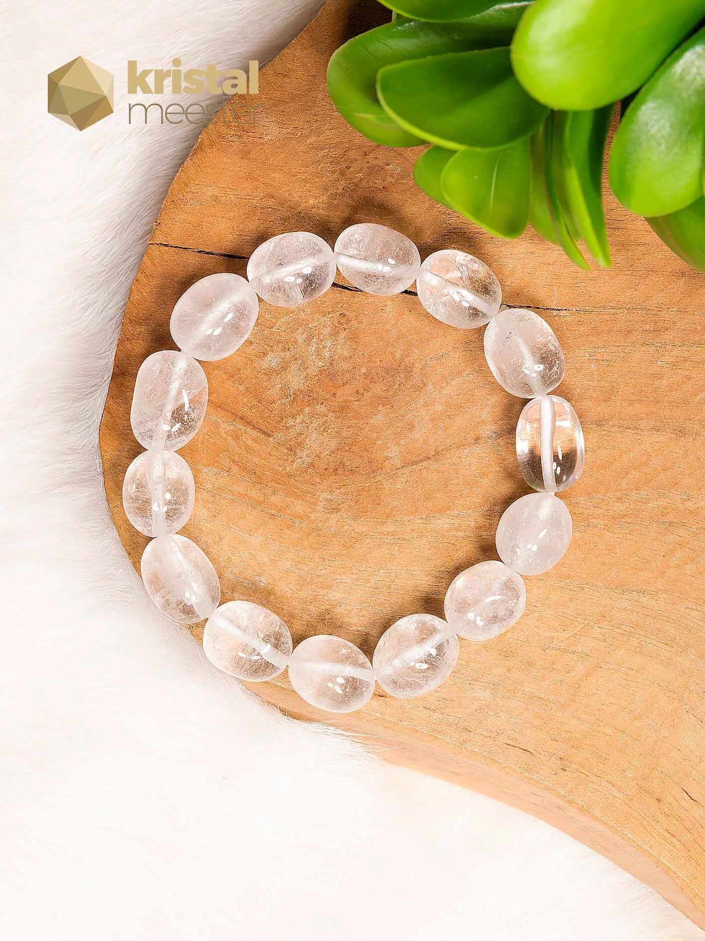 Bergkristal Nugget Armband