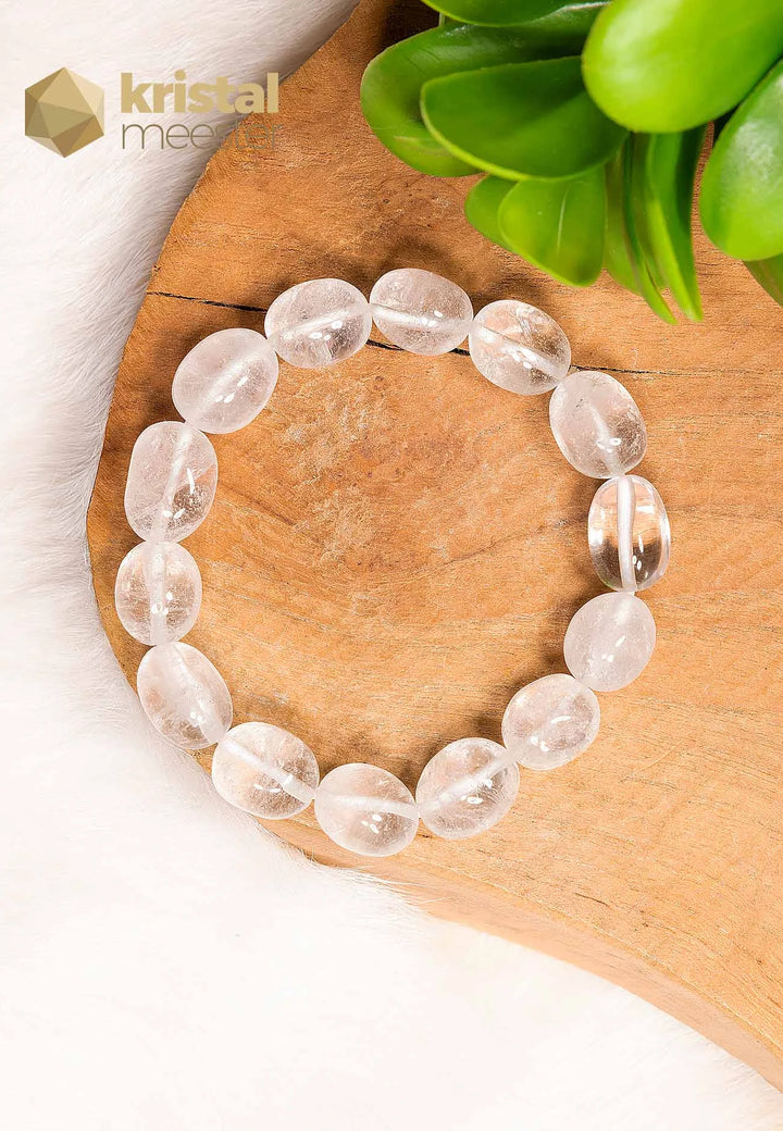 Bergkristal Nugget Armband