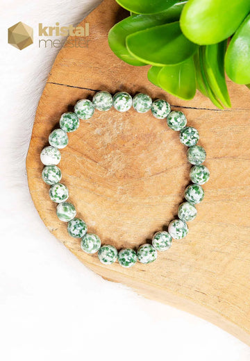 Tree Agate Ball Bracelet - 8 mm