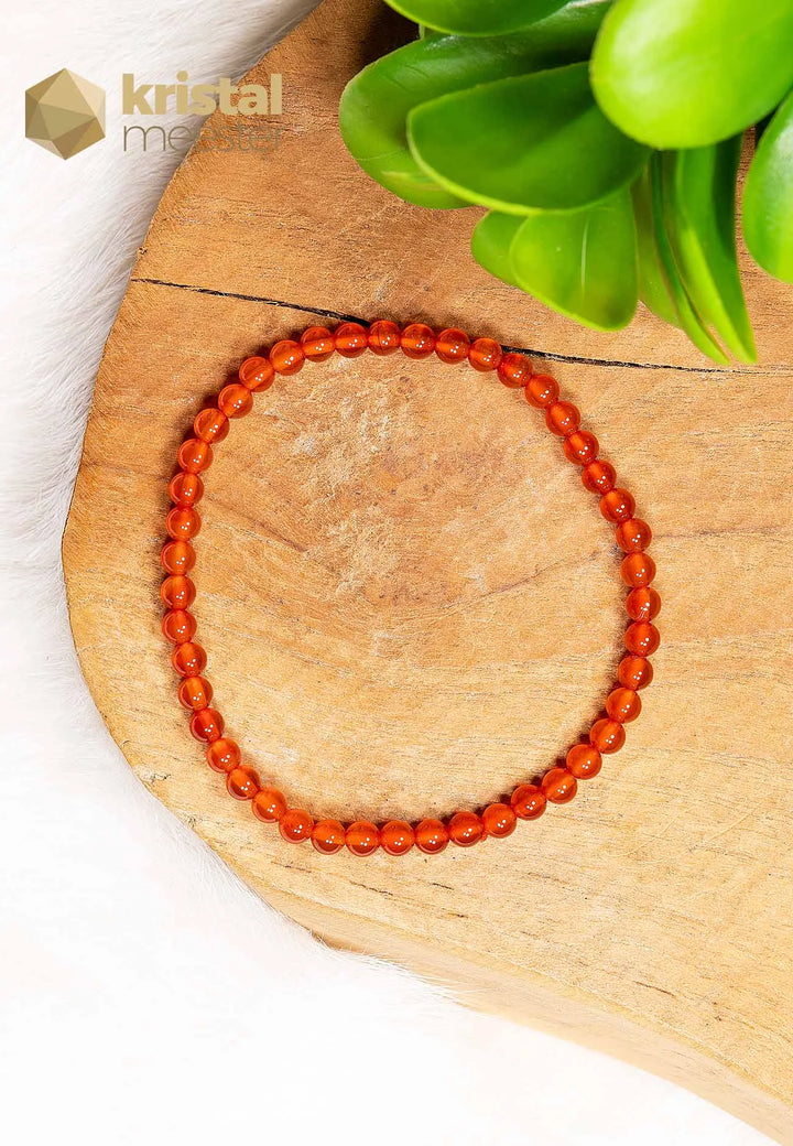 Carneool Kogelarmband - 3-4 mm