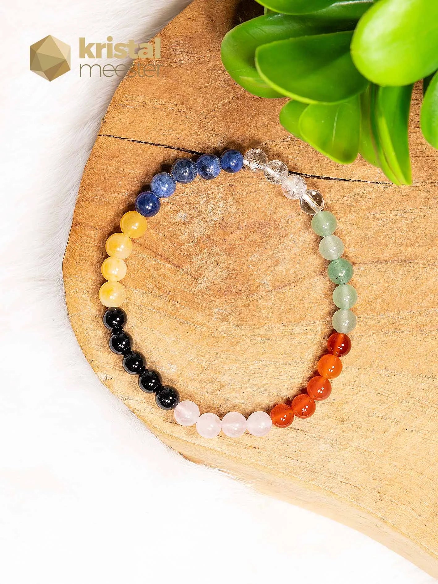 Chakra Kogelarmband - 6 mm