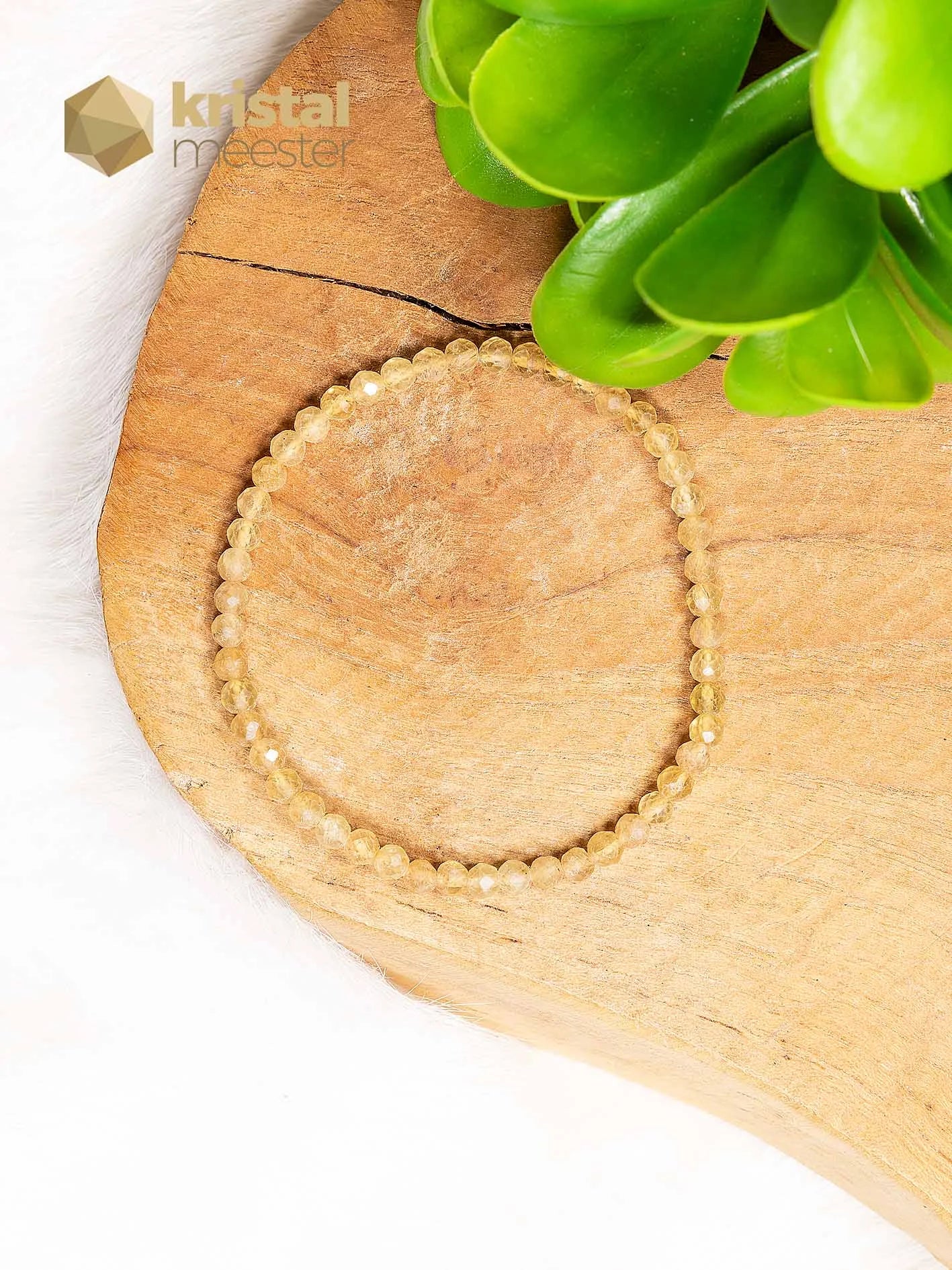 Yellow Apatite Faceted Bracelet - 3-4 mm
