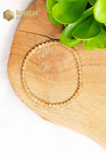 Yellow Apatite Faceted Bracelet - 3-4 mm