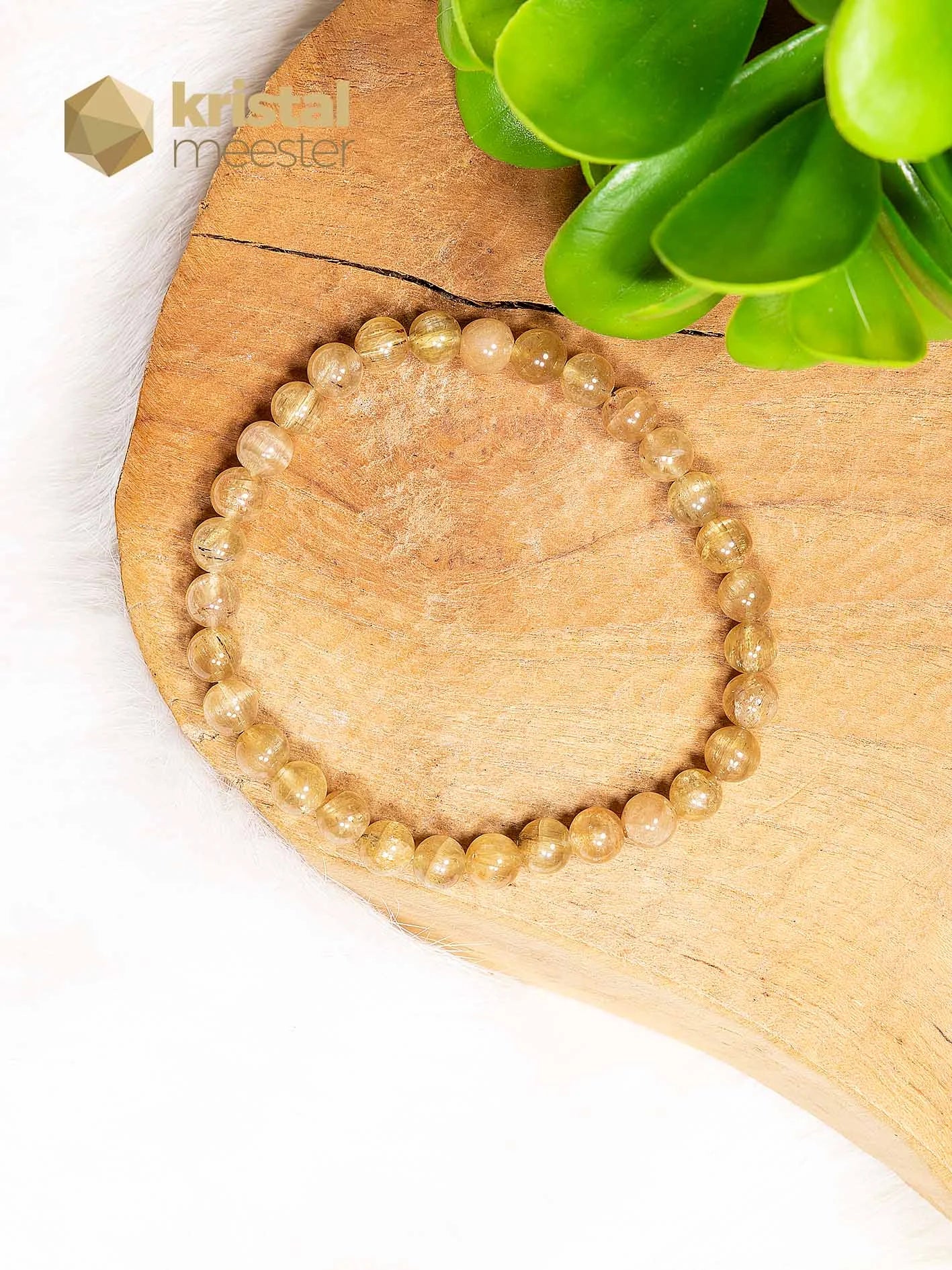 Yellow Apatite Ball Bracelet - 6 mm