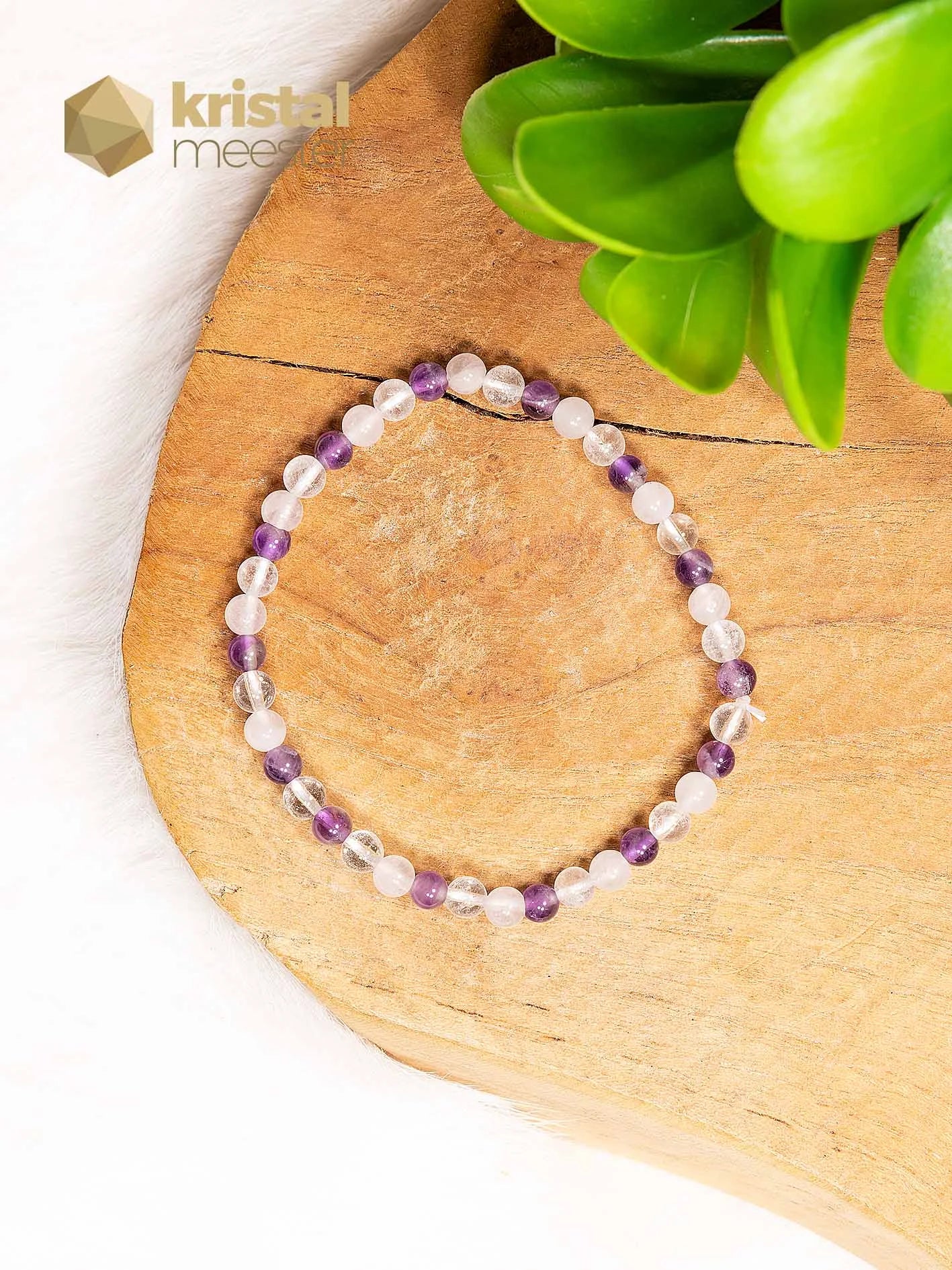 Gouden Driehoek Kogelarmband - 4 mm - kind