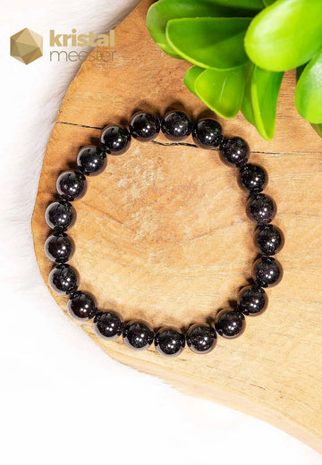 Granaat Kogelarmband - 10 mm