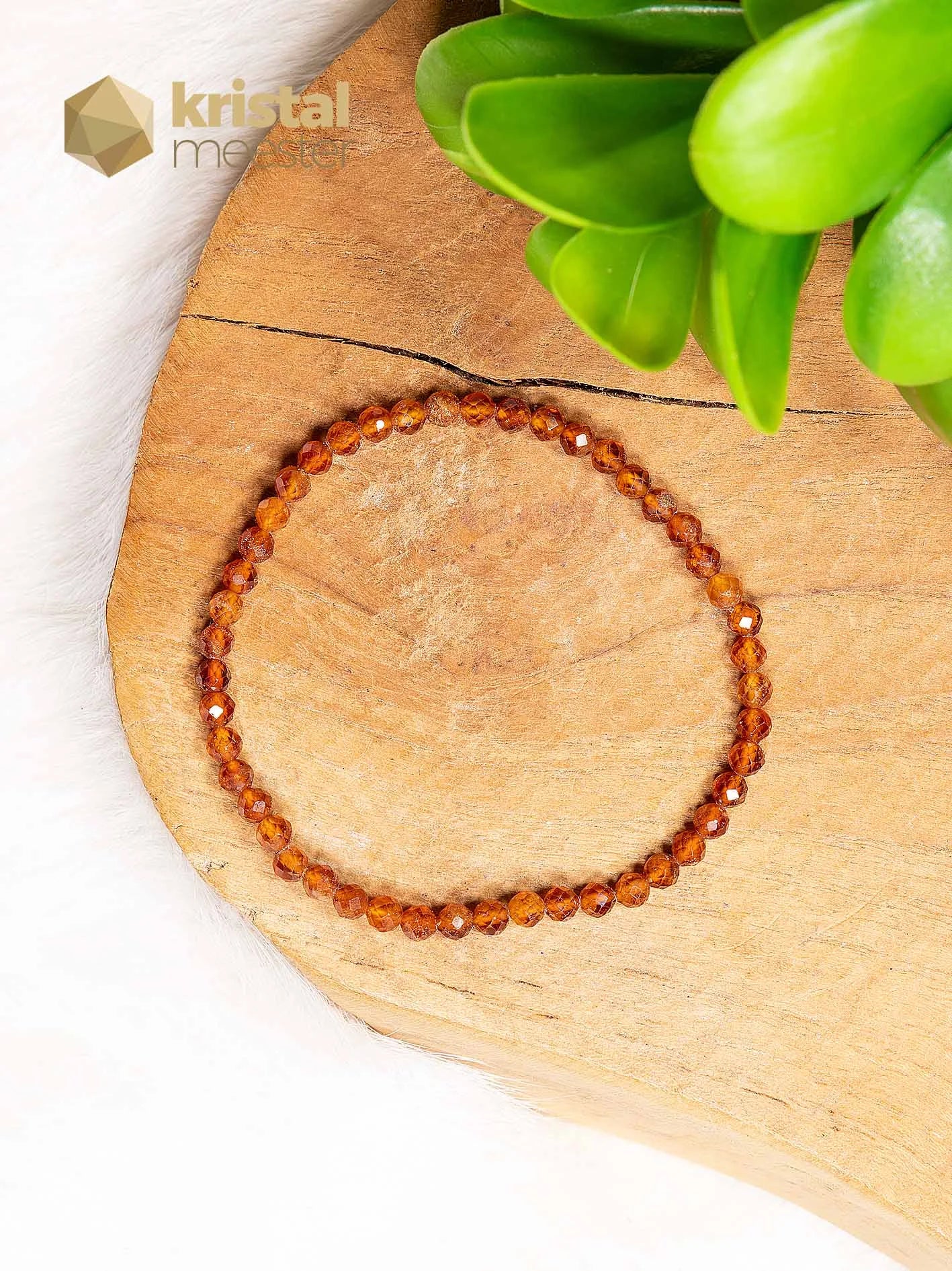 Garnet Malaya Faceted Bracelet - 3-4 mm