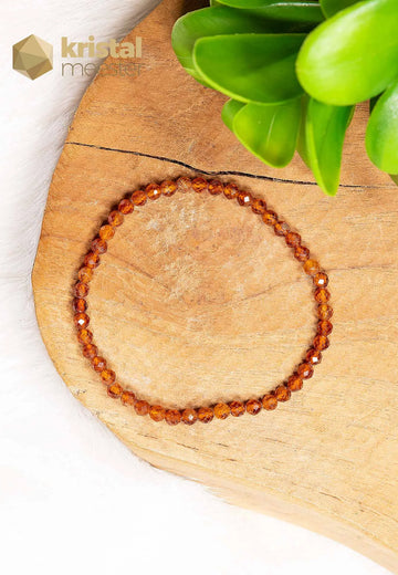 Garnet Malaya Faceted Bracelet - 3-4 mm