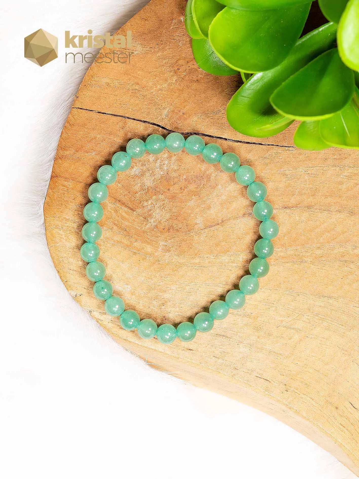Aventurijn Groen Kogelarmband - 6 mm