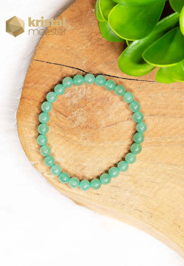 Aventurijn Groen Kogelarmband - 6 mm