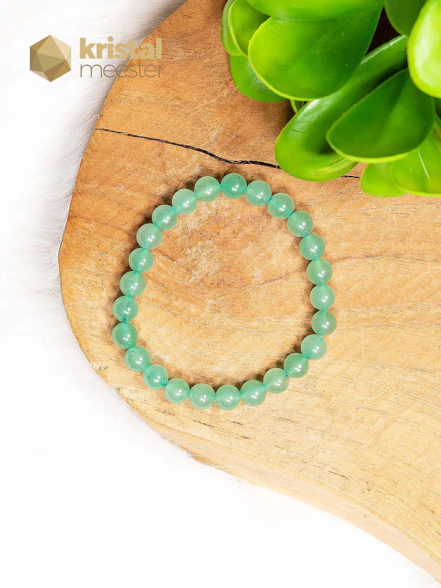 Aventurijn Groen Kogelarmband - 6 mm - Kind