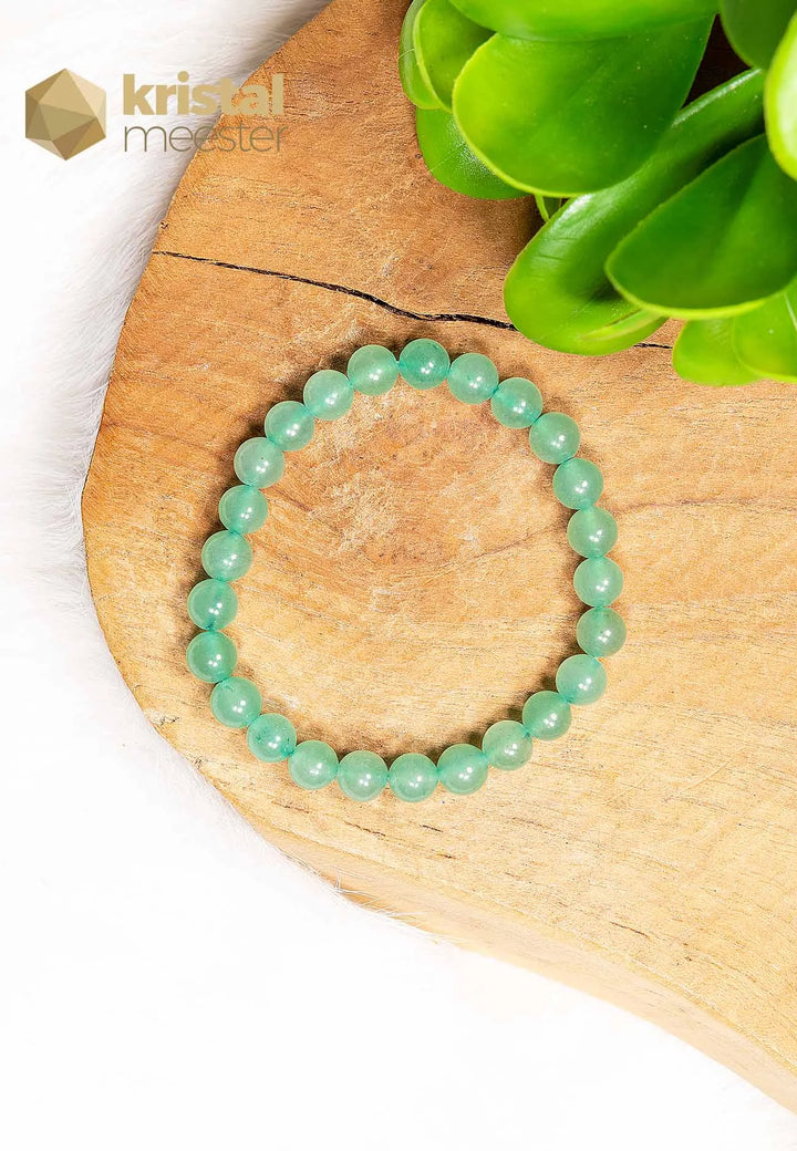 Aventurijn Groen Kogelarmband - 6 mm - Kind