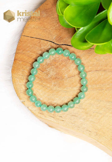 Aventurijn Groen Kogelarmband - 6 mm - Kind