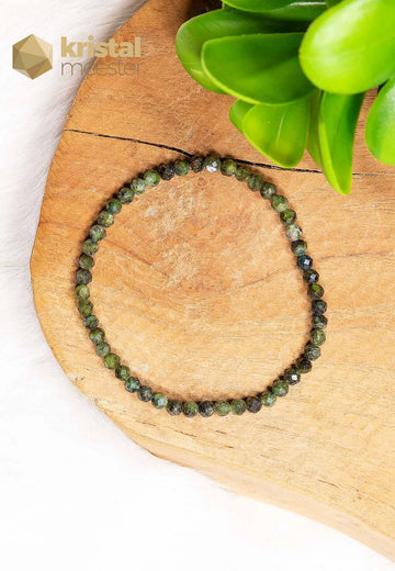 Toermalijn Groen facet geslepen armband  - 3 mm
