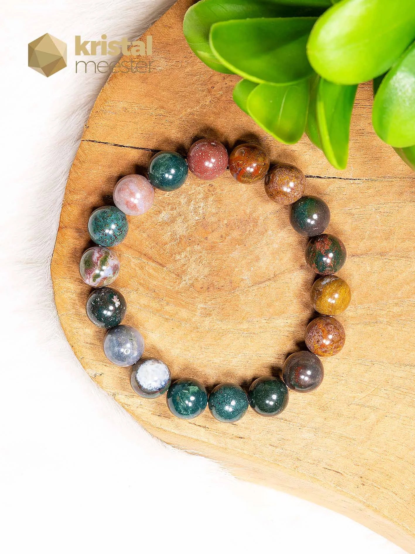 Heliotroop Kogelarmband - 10 mm