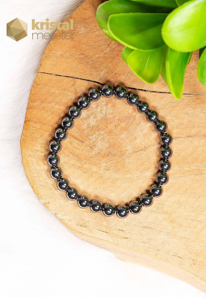 Hematiet Kogelarmband - 6 mm - Kind