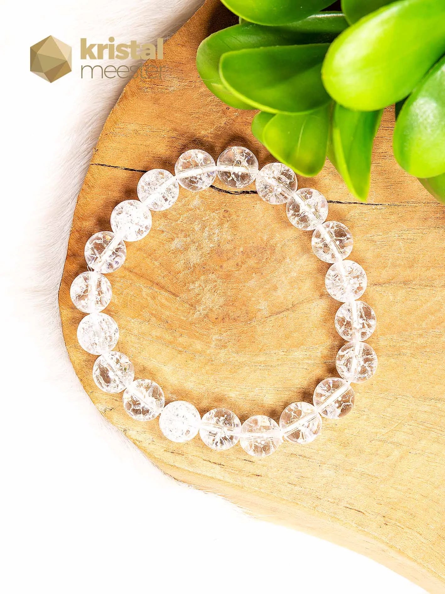 Iriskwarts Kogelarmband - 10 mm