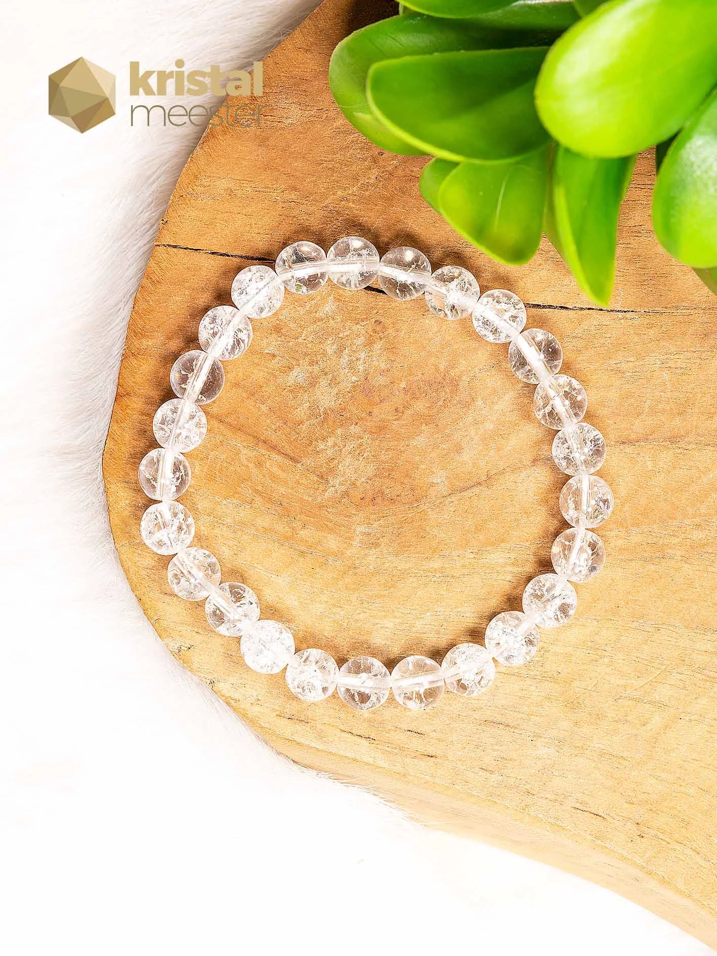 Iriskwarts Kogelarmband - 8 mm