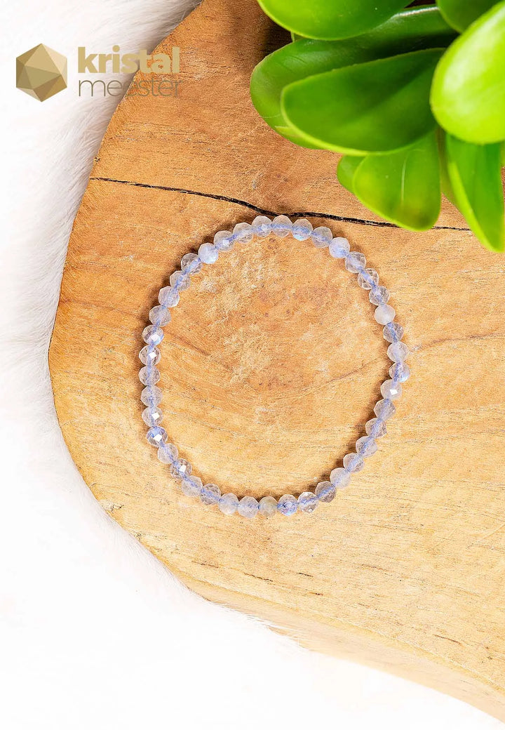 Labradoriet facet geslepen armband - 4 mm - Kind