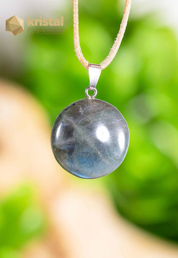 Labradorite Pendant with silver loop - no. 1