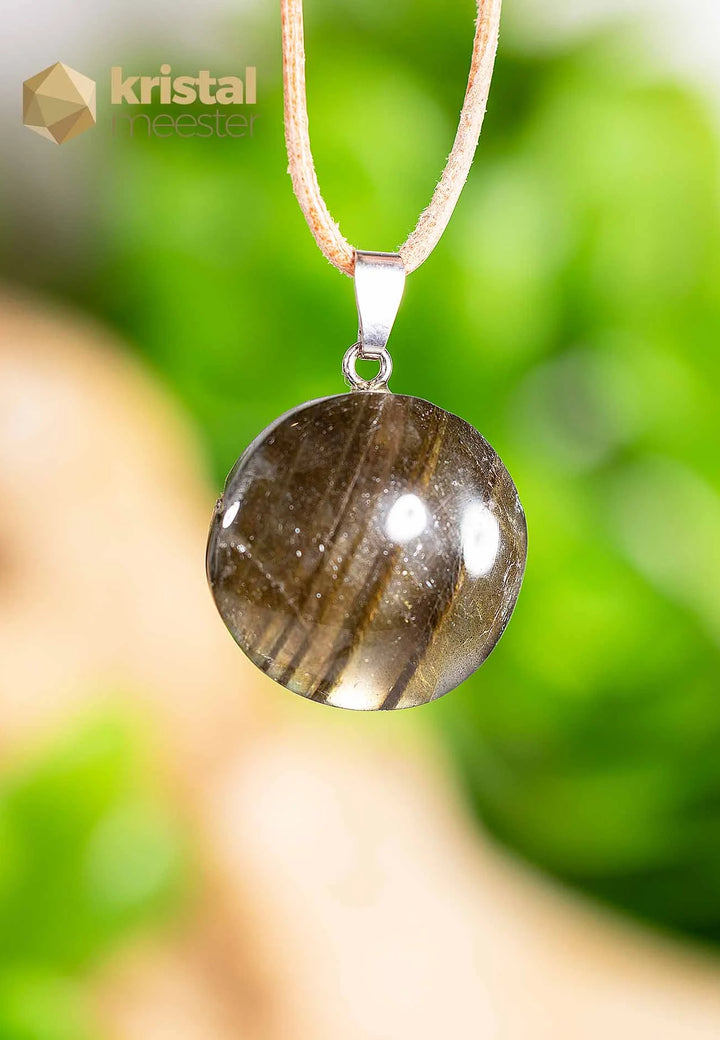 Labradorite Pendant with silver loop - no. 2