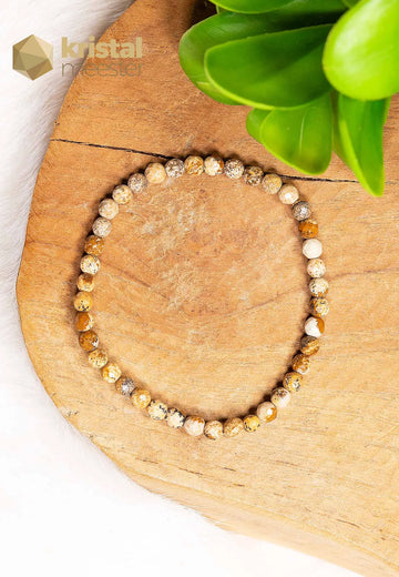 Picture Jasper Faceted Bracelet - 4 mm