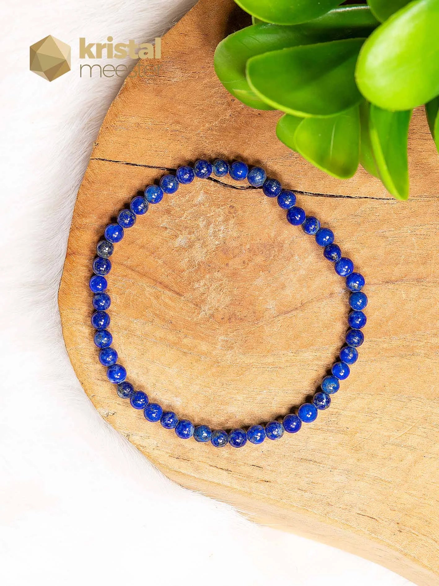 Lapis Lazuli Kogelarmband 3-4 mm