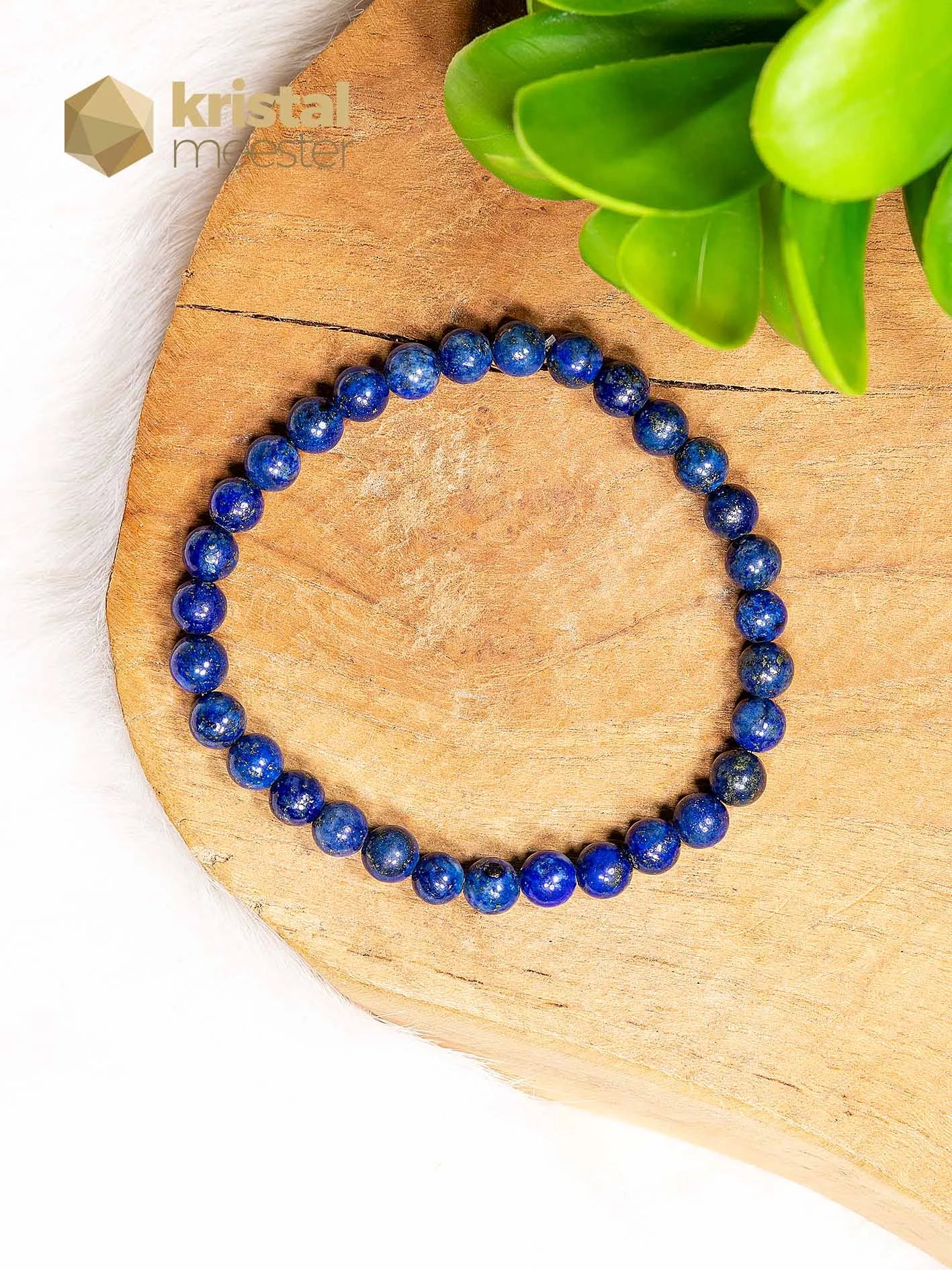 Lapis Lazuli Kogelarmband 6 mm
