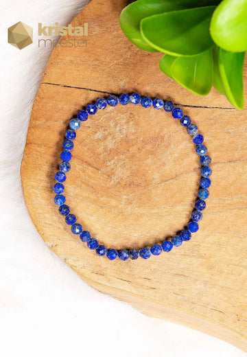 Lapis Lazuli facet geslepen armband  4 mm