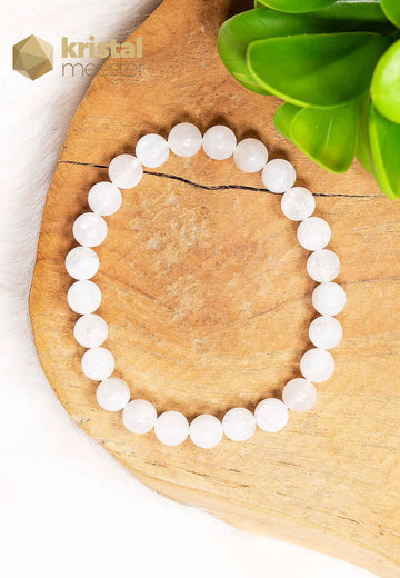 Blue Moonstone Ball Bracelet - 8 mm