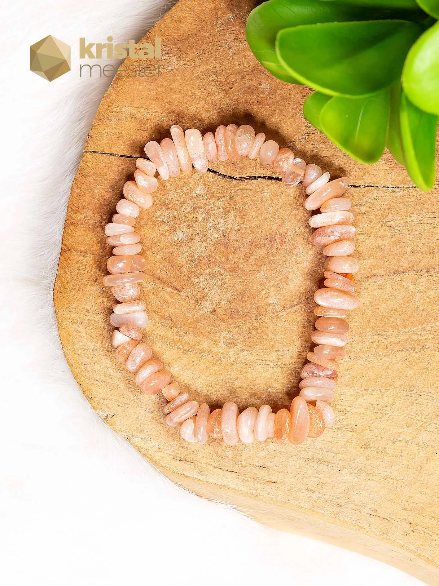 Maansteen Splitarmband EX - Bruin