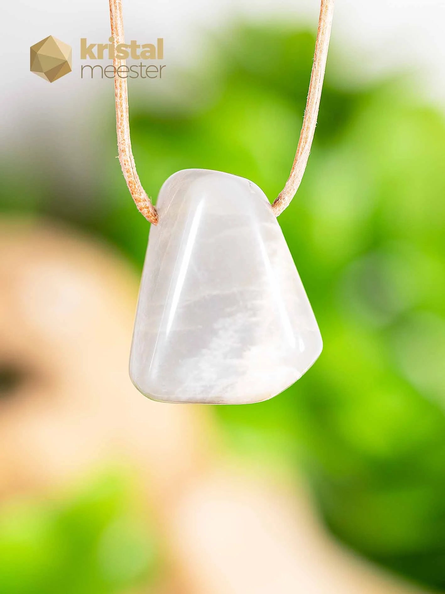 Moonstone pendant, drilled - no. 1