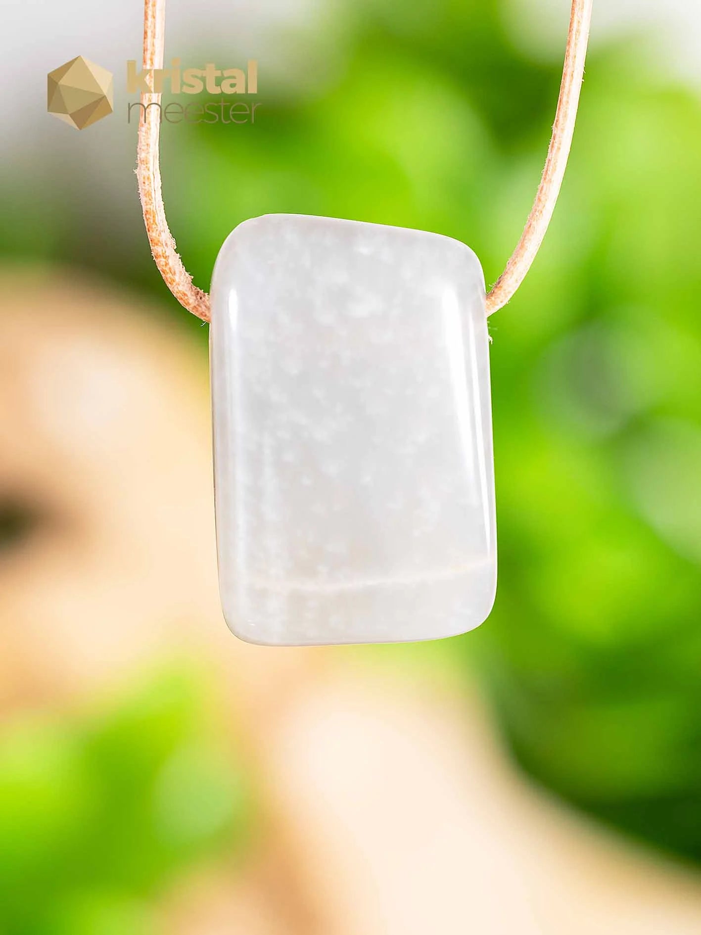Moonstone pendant, drilled - no. 3