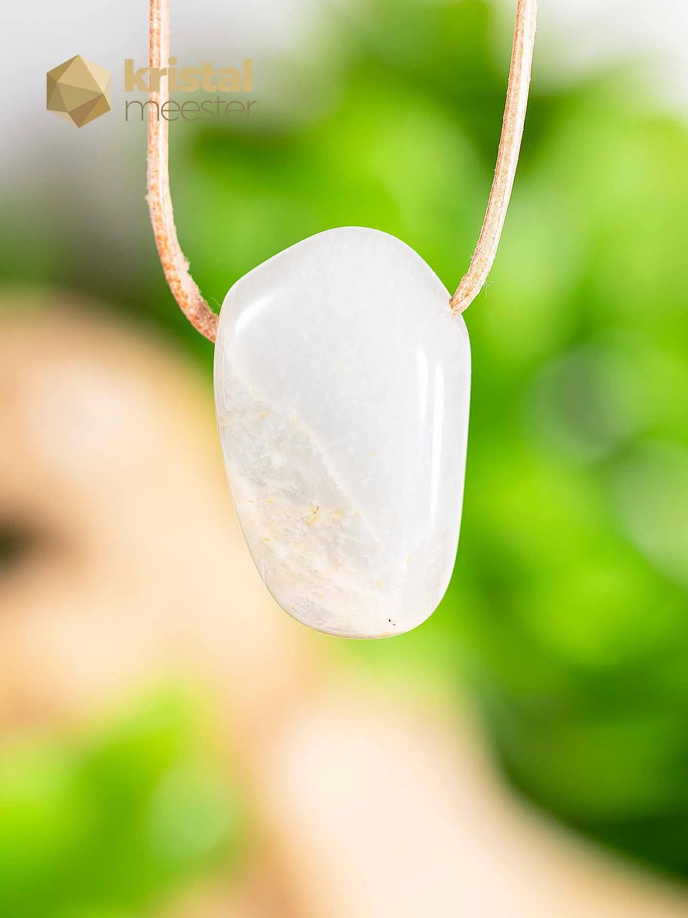 Moonstone pendant, drilled - no. 4