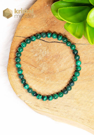 Malachite Ball Bracelet - 6 mm